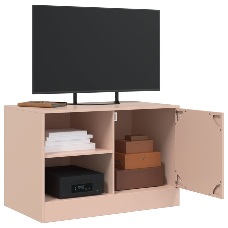 Arether Unfinished TV Stand for TVs up to 24", Antique Pink