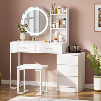 Remiyah Dressing Table with Mirror