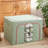 100L Stackable Clothes Storage Bins with Metal Frame Handles & Zipper, Collapsible Closet Organizer Box with Lid for Bedding Blankets Towel