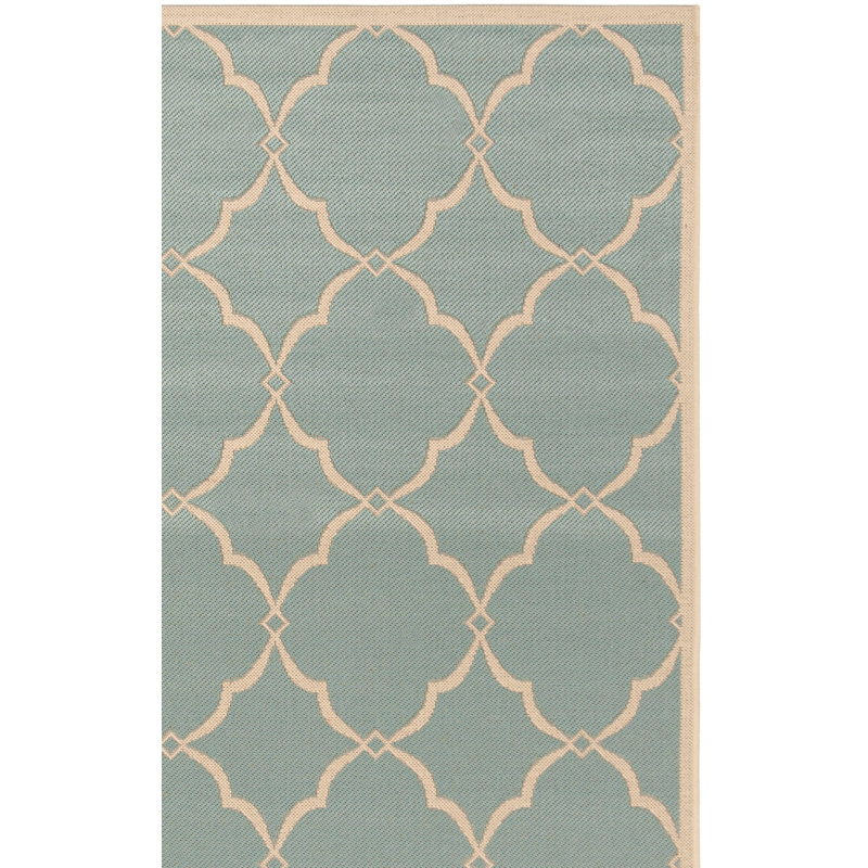 Tapis d'intérieur / extérieur à motif géométrique Adler, Carré 6 pi 7 po