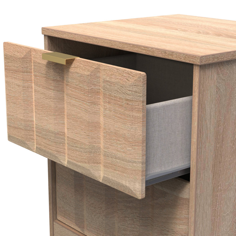 Doss 45cm W Manufactured Wood Bedside Table, Bardolino Oak