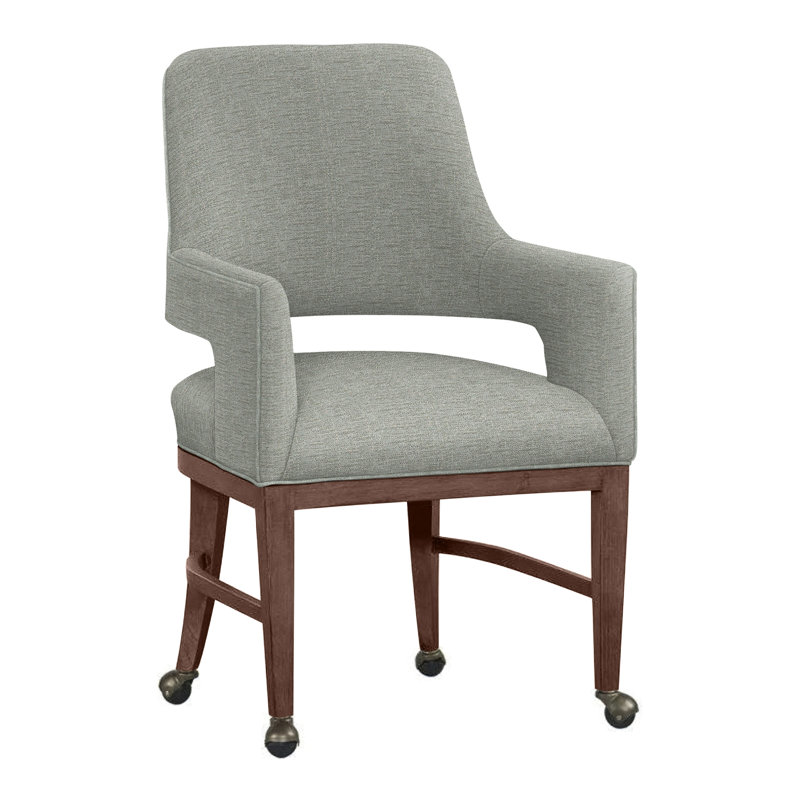 Chaise avec accoudoirs Josie, Mastic 3152, Noyer