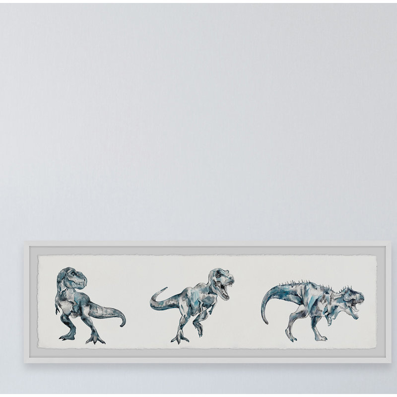 «Dinosaur Showdown», reproduction encadrée, H 10 po x l 30 po x P 1,5 po