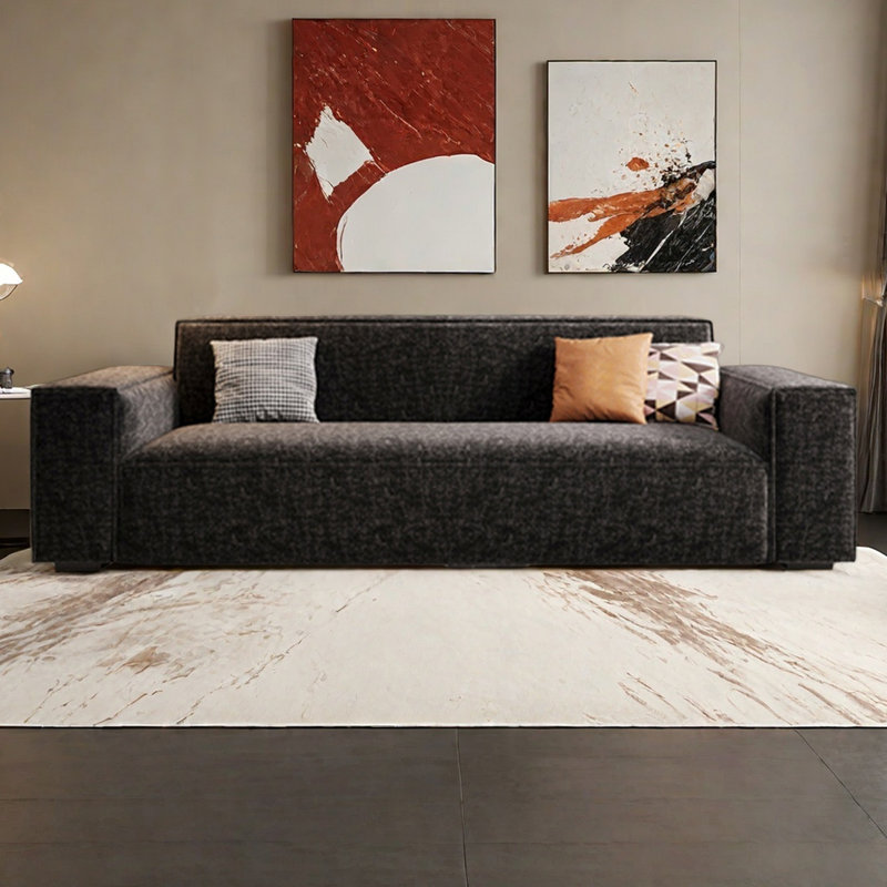 Canapé italien moderne et simple italien, H 27,16 po x l 82,67 po x P 38,18 po, 2