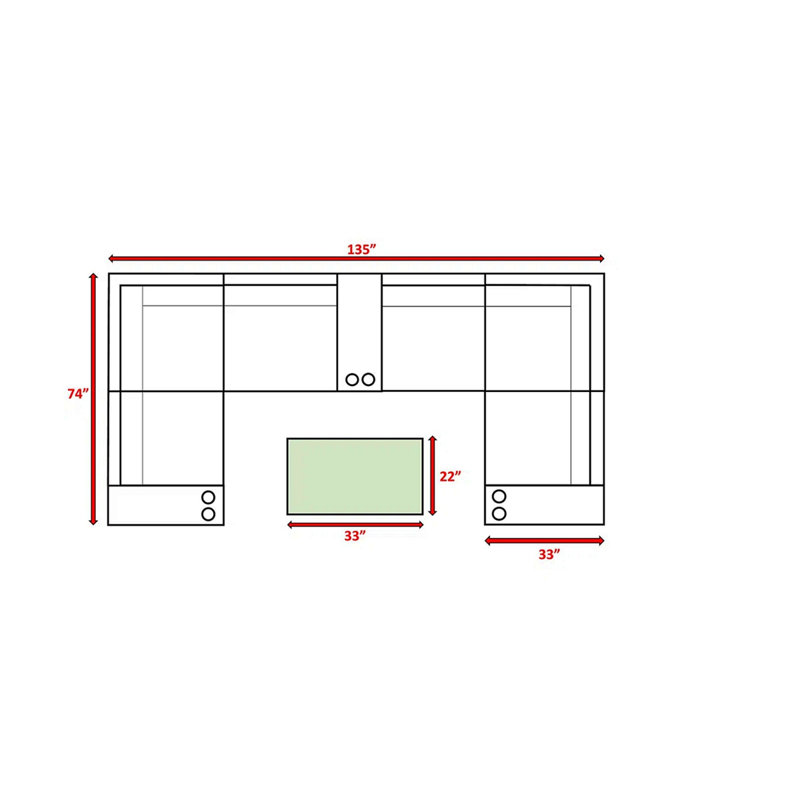 Ensemble de conversation modulaire en osier avec coussins 10 pièces - 4 à 5, Brun, Grey