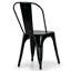 Chaise de salle à manger à dossier à lattes en métal Matthies