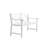 Outdoor Metal Patio Bench White - Frame With & Armrest, Rust-, Protected, Fits 2-3, Easy Assembly Process Garden Color , Holds To Put Together