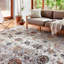 Tapis gris tissé à la machine Leonara-1133426259