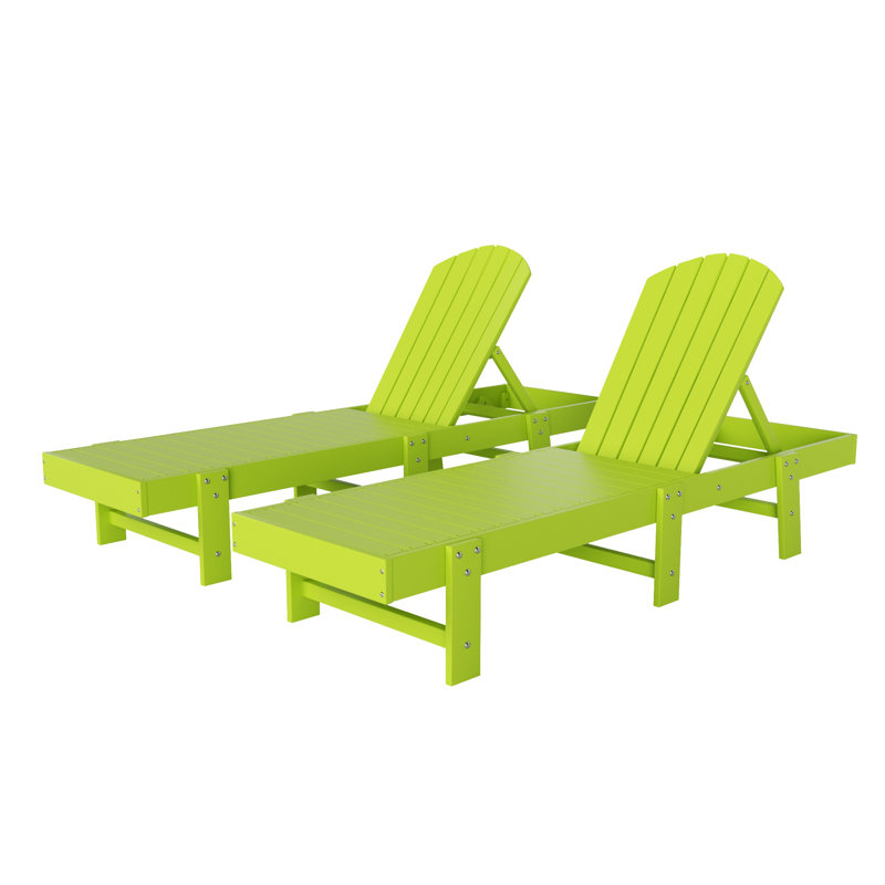 Altura Outdoor Chaise Lounge Set, Lime