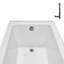 Baignoire en alcôve en acrylique blanc brillant avec drain extérieur 66 po x 32 po Streamline-101699427