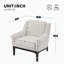 Chaise d'appoint moderne avec accoudoirs évasés-111026324