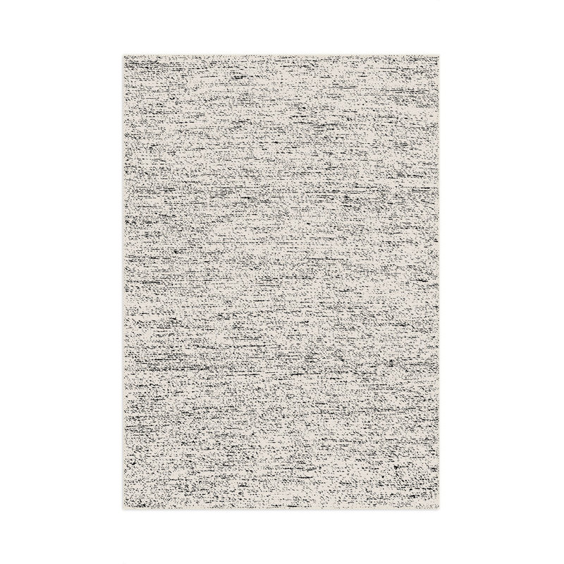 Guban Machine Woven Cotton Beige Black Rug