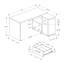 Bureau d'ordinateur, bureau personnel, coin, tiroirs de rangement, L 46 po, forme en L, travail, ordinateur portable, stratifié gris, contemporain, moderne-826997968