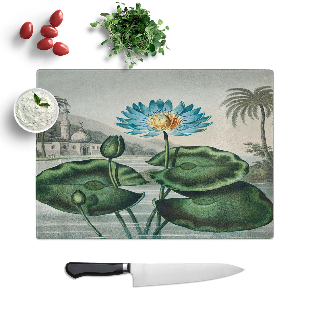 Tempered Glass Egyptian Water Lily Chopping Board