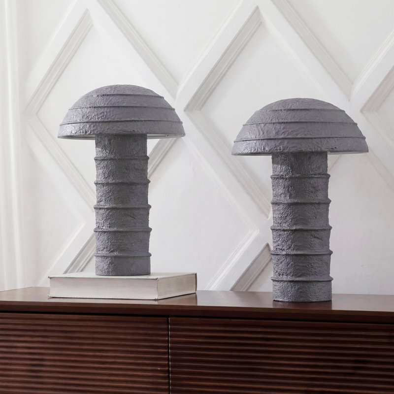 Lampe de table DEL Cremini 17,5 po, Gris