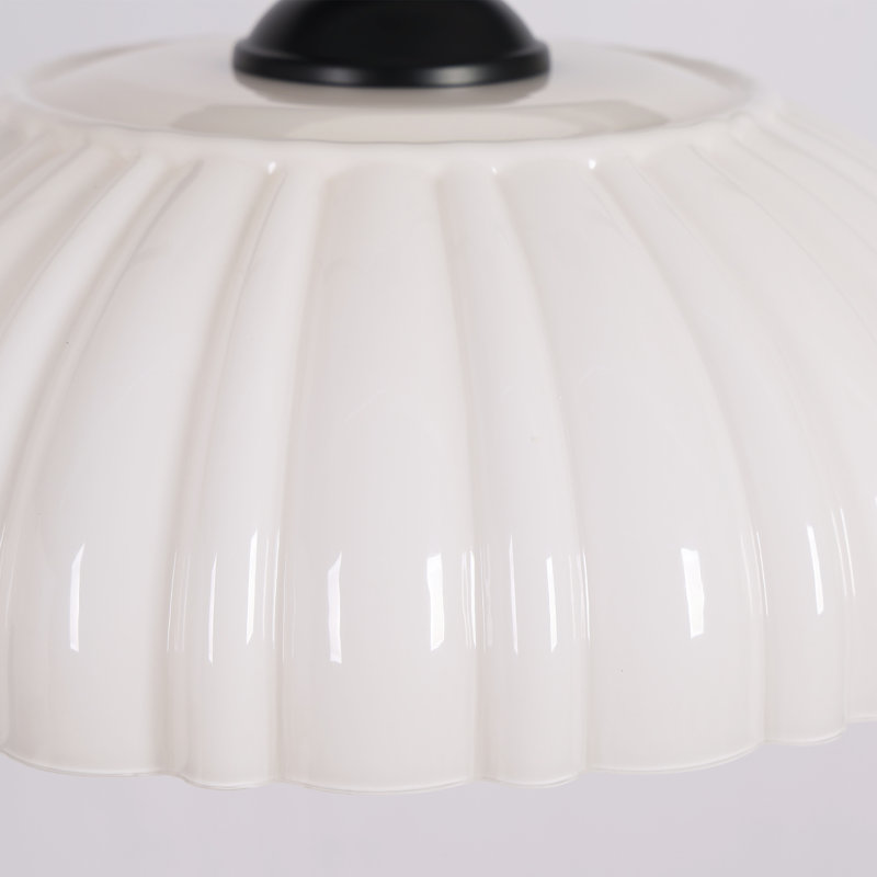 Luminaire suspendu en verre laiteux à 3 lumières à intensité variable pour cuisine