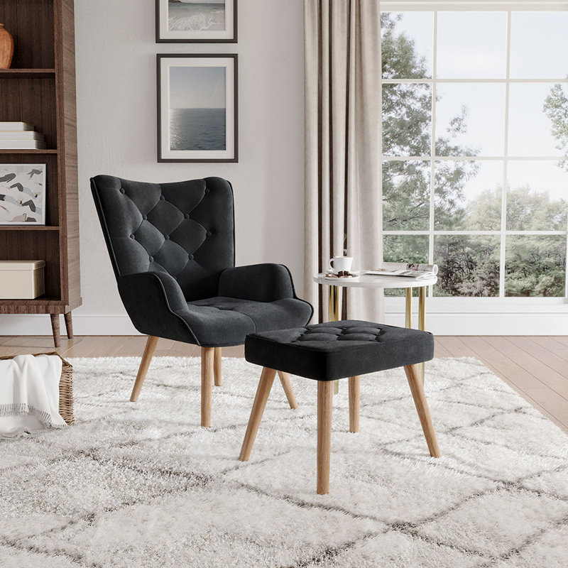 Nicolle Accent Chair with Footstool
