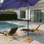39,33 lb Base de parasol autoportante avec roulettes, brun-183352597
