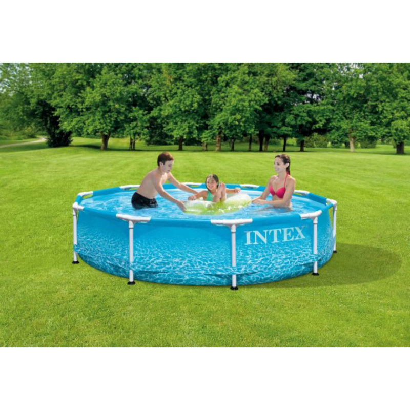 Intex 10Ft X 30In Beachside Metal Frame Pool, Age: 6+, 2.9' W x 13.3" H