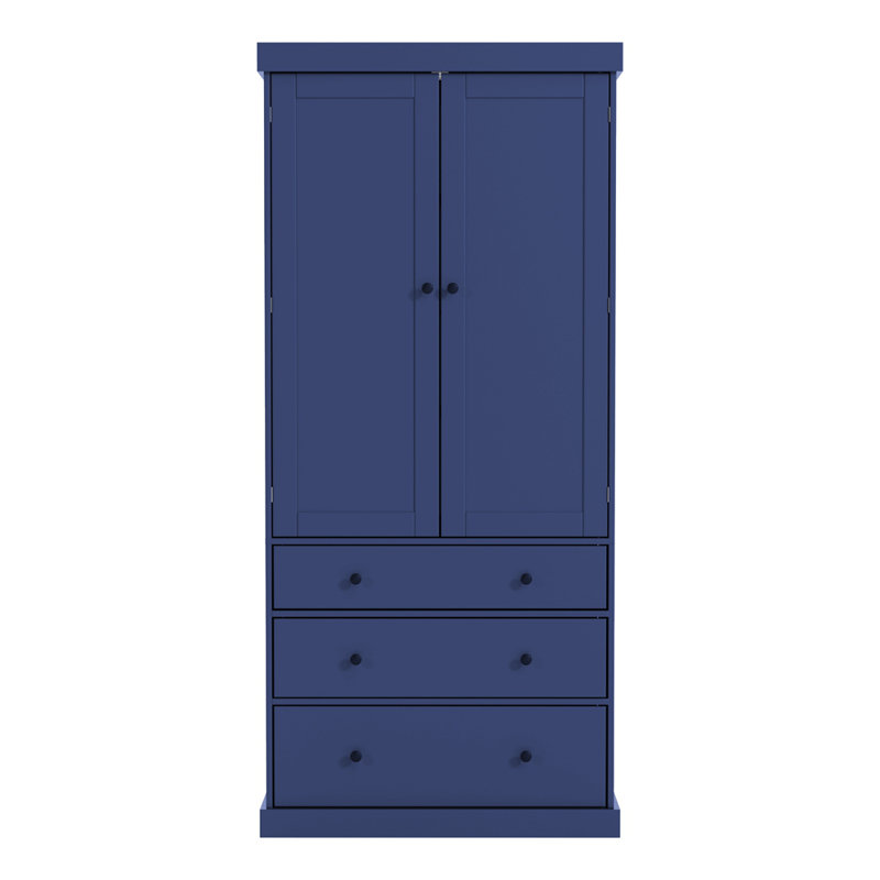 Armoire de rangement 77 po Farmhouse, Bleu