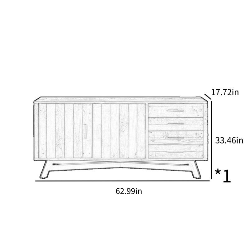 Multifunctional Solid Wood Accent Cabinet
