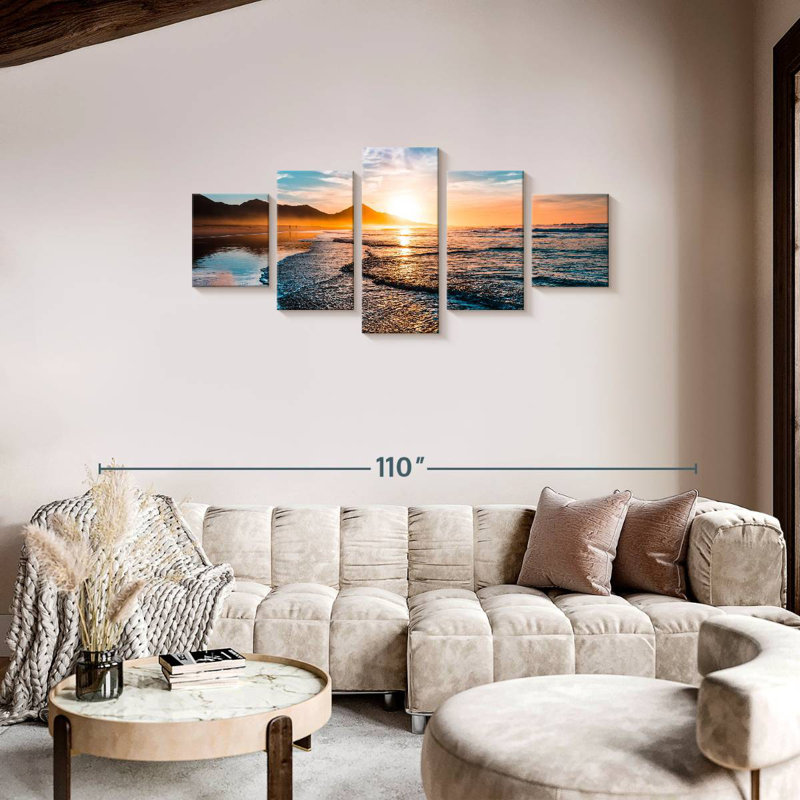 Gillard Sunset Beach Waves, 34" H x 74" W