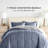 7-Piece Reversible Bedding Bundle - Solid Comforter and Patterned Sheet Set-99311811-99311801