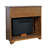Alisher Traditional Rustic 32" Electric Fireplace Wire Brushed Console TV Stand - Brown