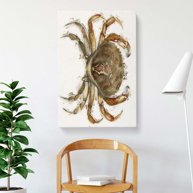 Rock Crab by J.E. De Kay - Wrapped Canvas Painting, 76.2 cm H x 50.8 cm W