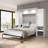 Maile High-Gloss Scratch-Resistant Murphy Bed and Storage Cabinets with Door and Pull-Out Shelf-100677290