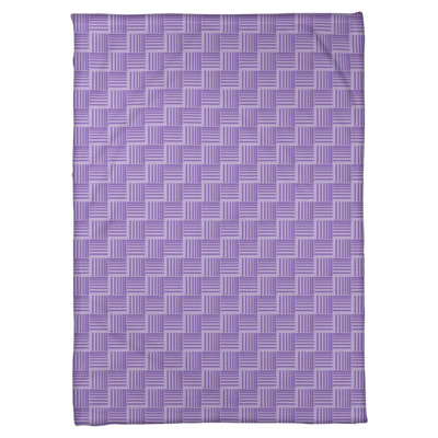Couverture polaire à rayures classic basketweave