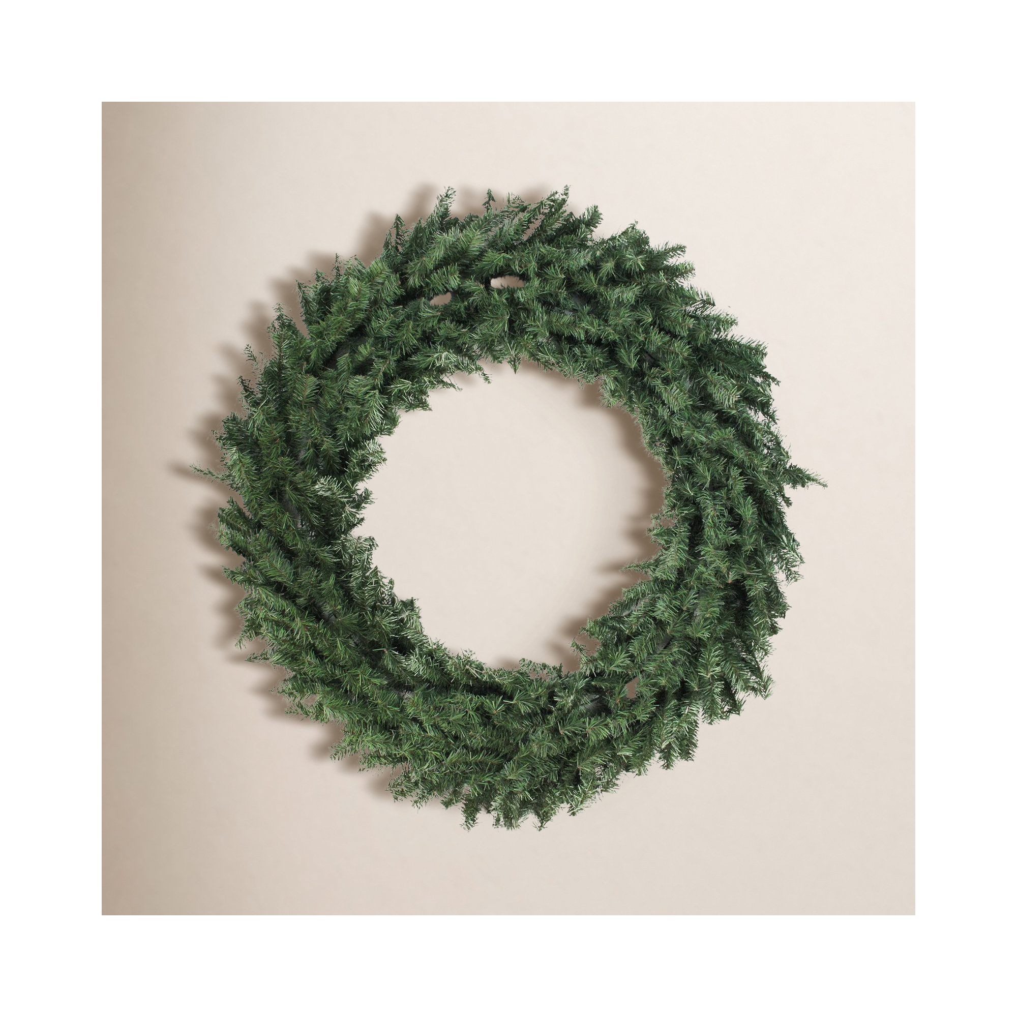 Canadian Canadian Pine Artificial Christmas Wreath, Green, 48" W x 48" H x 6" D