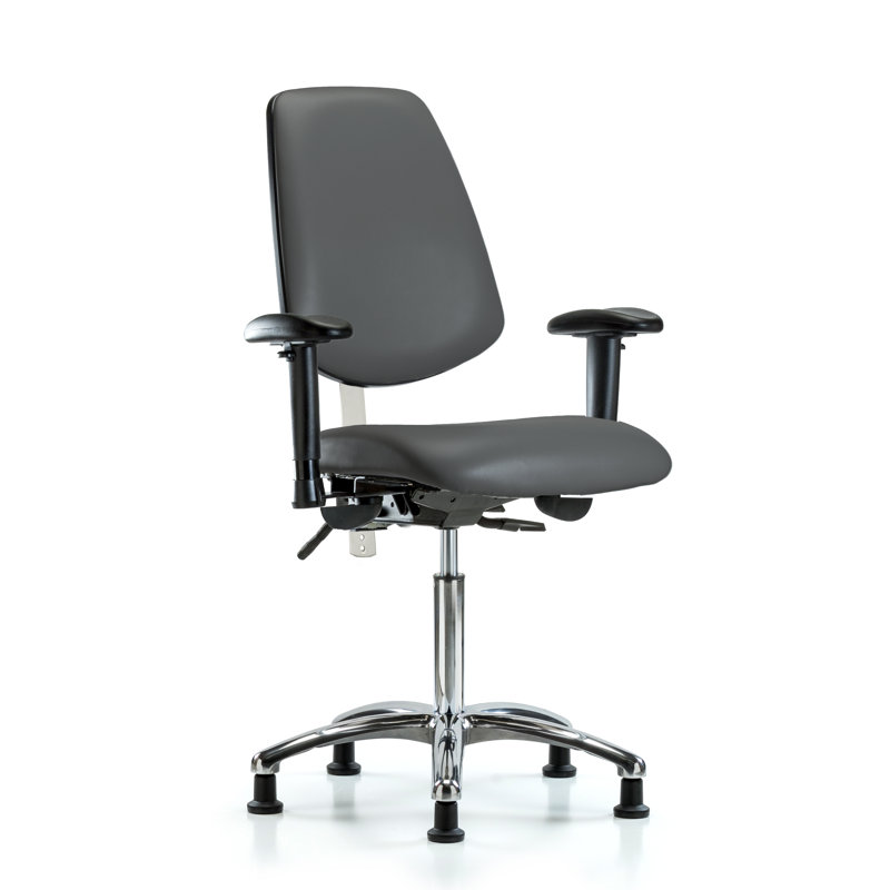 Kyrelle Vinyl Task Chair, Dark Gray