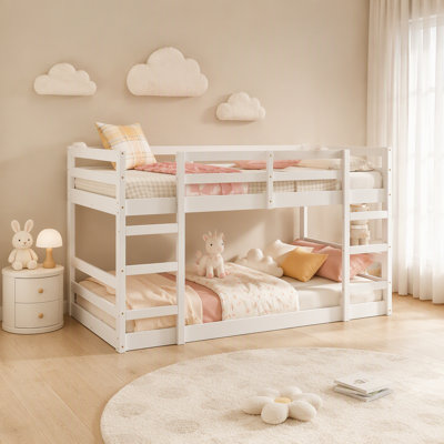 Twin Over Twin Bunk Bed With Ladder