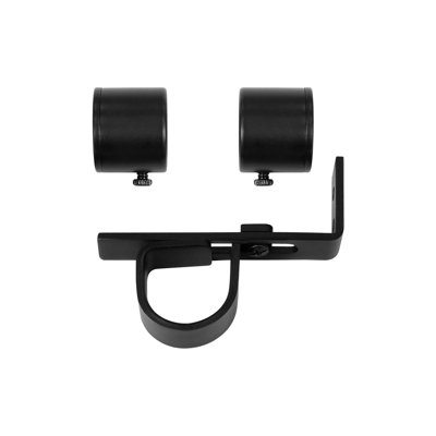 Lumi Home Furnishings 1" Corner connector with one Bracket Matte Black(2-PK)