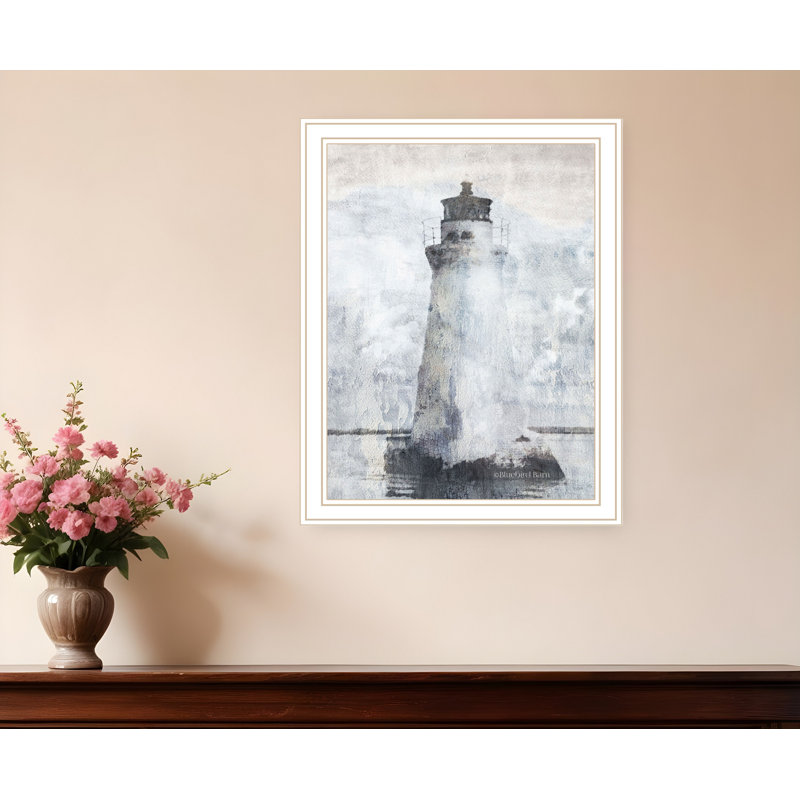 Phare blanc, impression murale encadrée