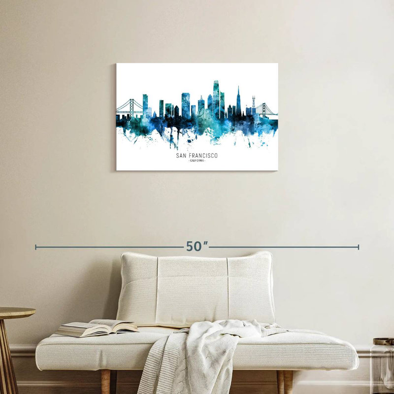 Sireci San Francisco California Skyline III, 20" H x 30" W