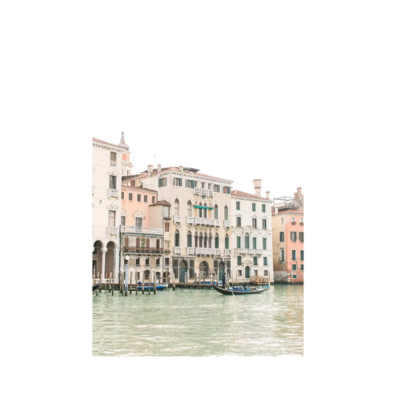 Buildings Along Canal I, Venice, Italy - Wrapped Canvas Painting, 20.32 cm H x 30.48 cm W