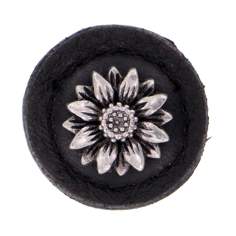 Carlotta Mushroom Knob, Satin Nickel, Black