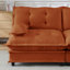 Canapé modulaire en L 138 po - Chenille, repose-pieds, assise profonde - orange