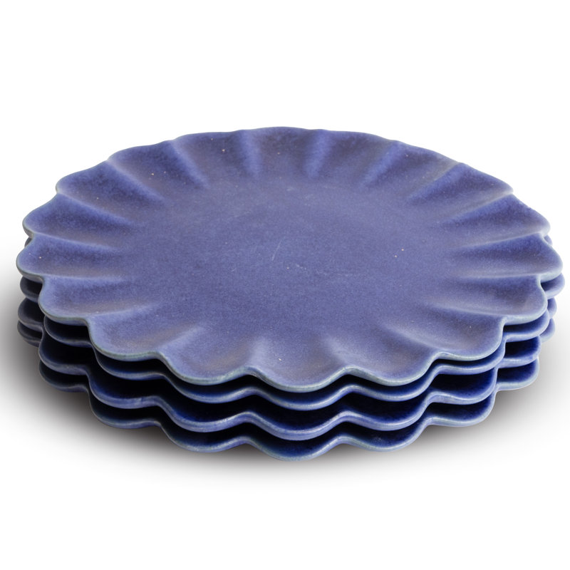 Dhalia Stoneware Dinner Plate, Blue