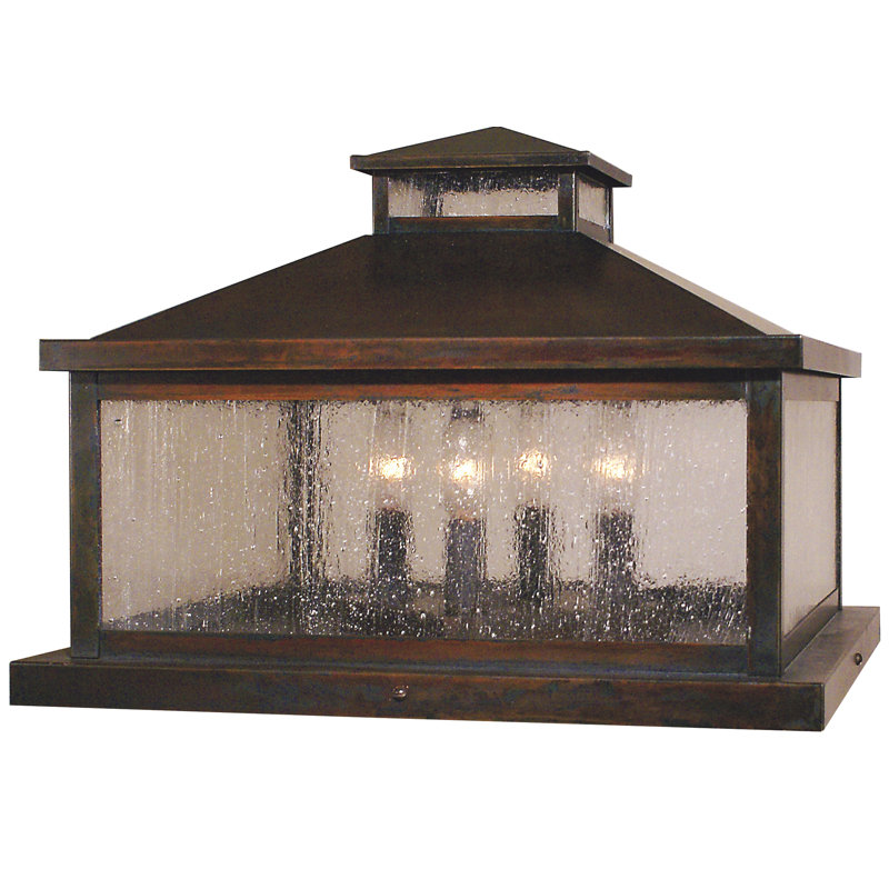 Canterbury 1 - Light Pier Mount Light, Bronze, White Opalescent, 13" H x 16" W