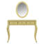 Meuble-lavabo de luxe avec miroir ovale-1402037632