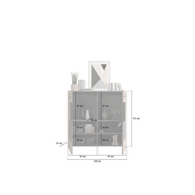 Gurvis Wall Unit Combination For Tvs Up To 70"