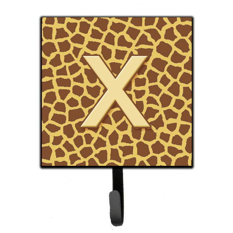 Porte-laisse giraffe monogramme et crochet mural, X