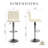 Bar Stools  Set of 2, Bar Stools for Kitchen Island, Square Cushion Bar Stools with Back, Footstool, Cafe-1006916404