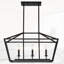 Luminaire suspendu carré / rectangulaire à 5 lumières pour îlot de cuisine-265911318-265911319