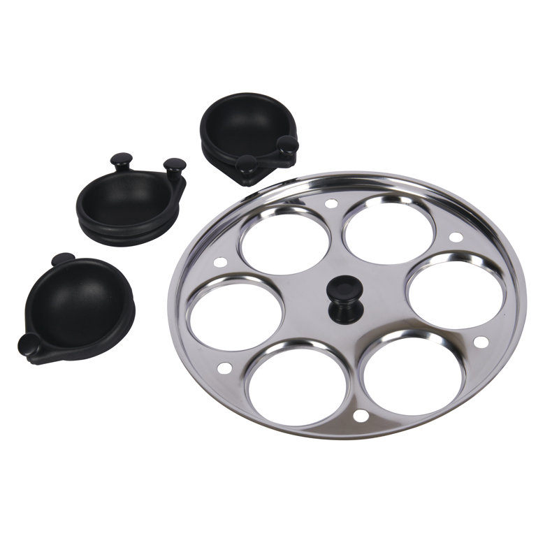 KitchenCraft Stainless Steel Four Hole Egg Poacher