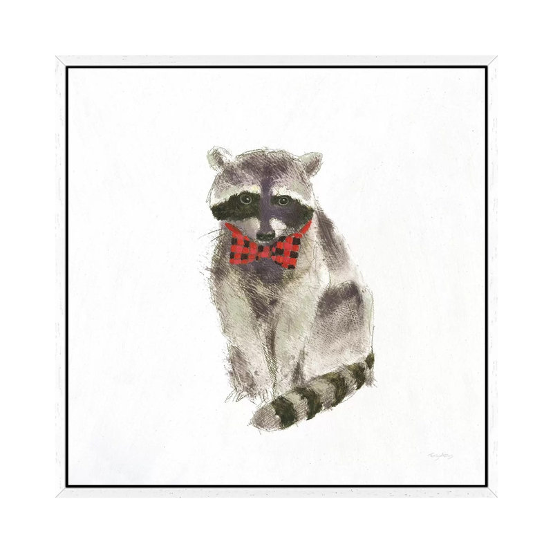 Into The Woods In Style VIII by Emily Adams - Painting on Canvas, White Framed, 45.72cm H x 45.72cm W x 3.81cm D