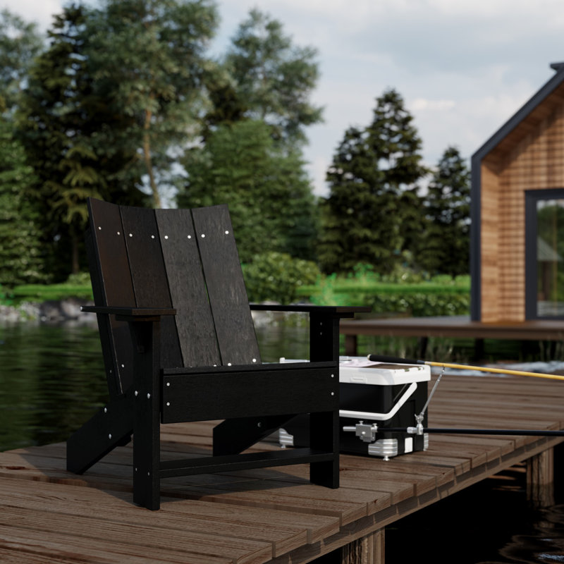 Contemporary Adirondack Chair, Black